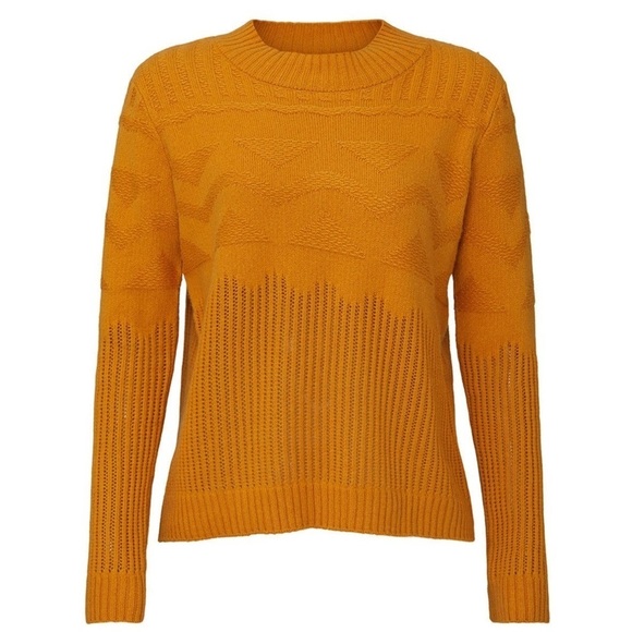 REVOLVE X ONE GREY DAY Merino Wool Geometric Rib Knit Pullover Crew Sweater XS - Picture 8 of 9